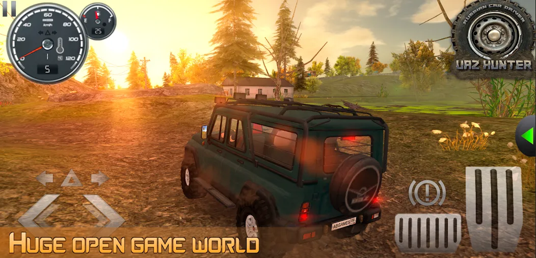 Russian Car Driver Uaz Hunter МОД/Взлом [Меню, Бесконечные монеты и Открытые уровни] Screenshot 2