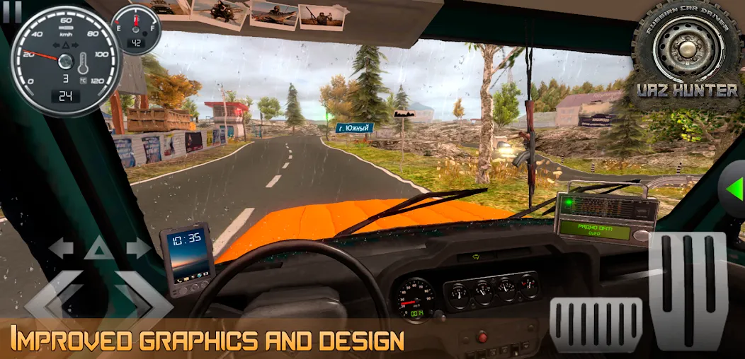 Russian Car Driver Uaz Hunter МОД/Взлом [Меню, Бесконечные монеты и Открытые уровни] Screenshot 5