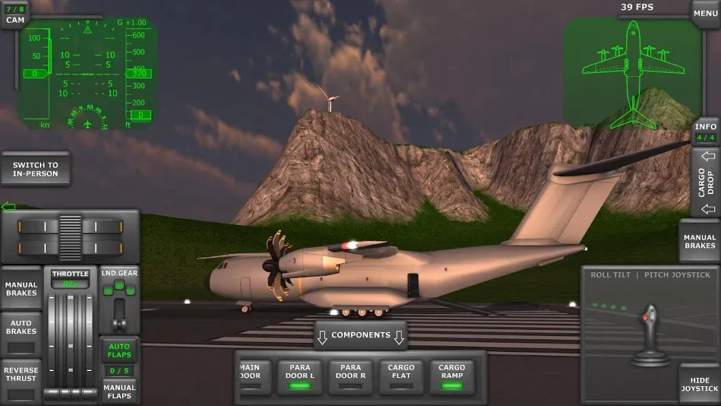Turboprop Flight Simulator (Турбовинтовой симулятор полета 3D) МОД/Взлом [Деньги, Монеты и Меню MOD] Screenshot 2