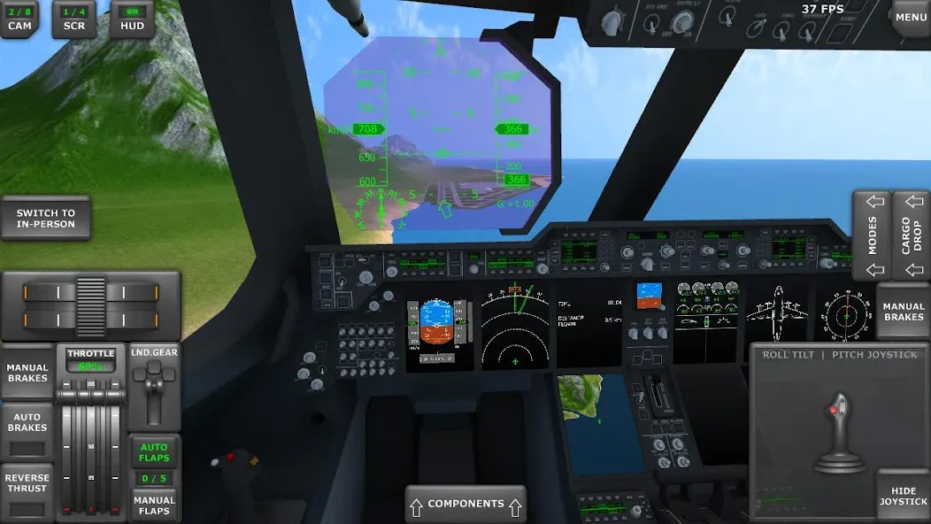 Turboprop Flight Simulator (Турбовинтовой симулятор полета 3D) МОД/Взлом [Деньги, Монеты и Меню MOD] Screenshot 3
