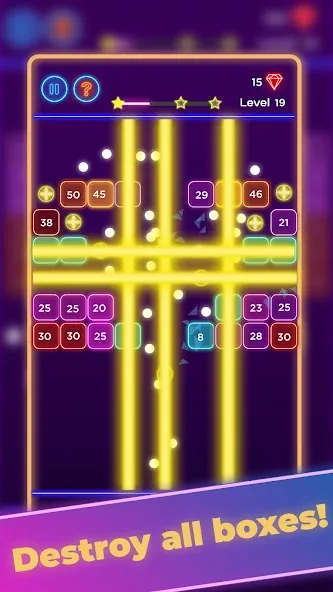 Brick Breaker - Neon Bricks МОД/Взлом [Много монет, Открытые уровни и Мега MOD] Screenshot 3
