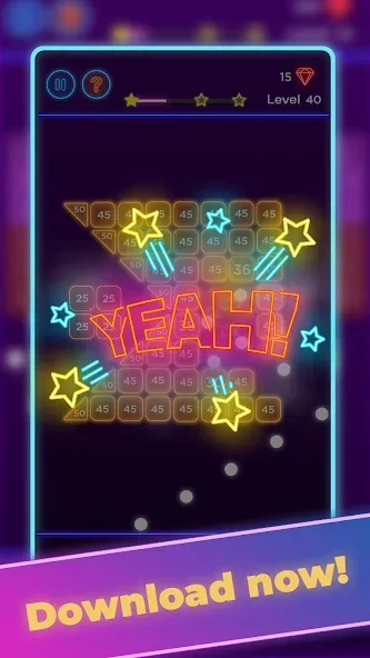 Brick Breaker - Neon Bricks МОД/Взлом [Много монет, Открытые уровни и Мега MOD] Screenshot 5