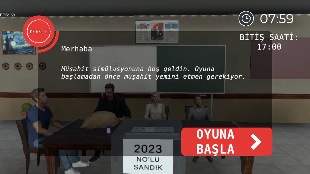 Seçim 2023 Müşahit oyunu МОД/Взлом [Деньги, Монеты и Меню MOD] Screenshot 2