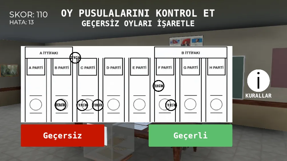 Seçim 2023 Müşahit oyunu МОД/Взлом [Деньги, Монеты и Меню MOD] Screenshot 4
