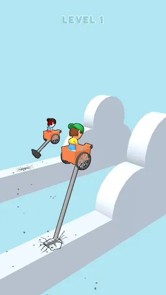 Hammer Race 3D (Хаммер Рейс 3D) МОД/Взлом [Бесконечные деньги, Монеты и Мега MOD] Screenshot 2