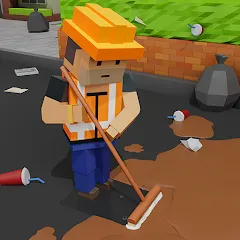 Скачать Cleaning Idle со взломом на бесконечные деньги для Андроид