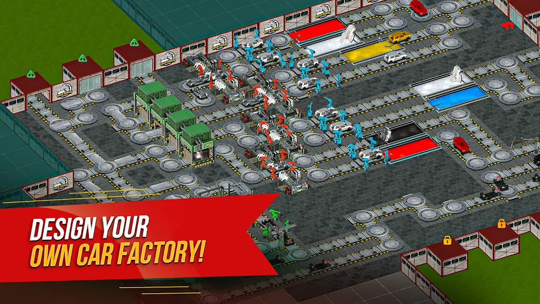 Car Factory Simulator МОД/Взлом [Меню, Бесконечные монеты и Открытые уровни] Screenshot 1