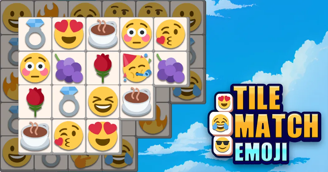 Tile Match Emoji -Triple Tile (Тил Матч Эмоджи) МОД/Взлом [Бесконечные деньги, Монеты и Мега MOD] Screenshot 1