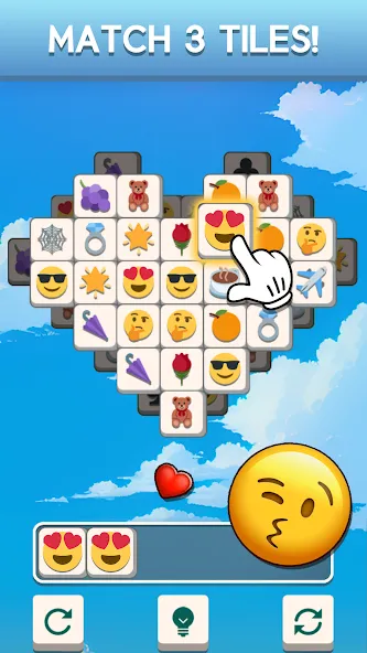 Tile Match Emoji -Triple Tile (Тил Матч Эмоджи) МОД/Взлом [Бесконечные деньги, Монеты и Мега MOD] Screenshot 2