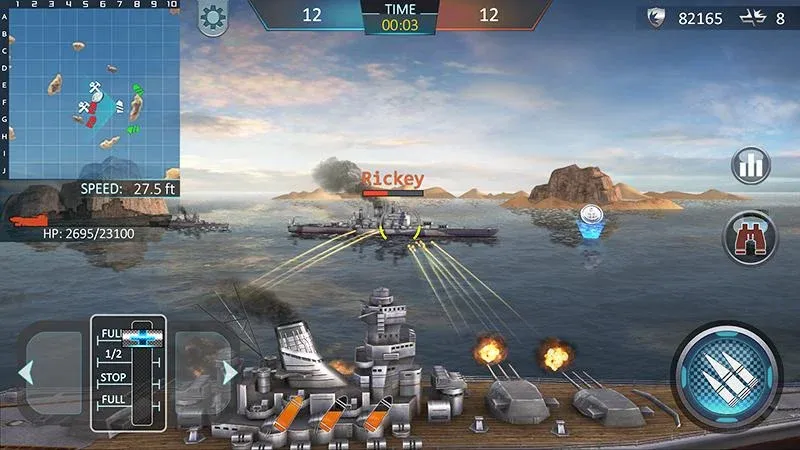 Warship Attack 3D МОД/Взлом [Все открыто, Дополнительные деньги и Меню MOD] Screenshot 1