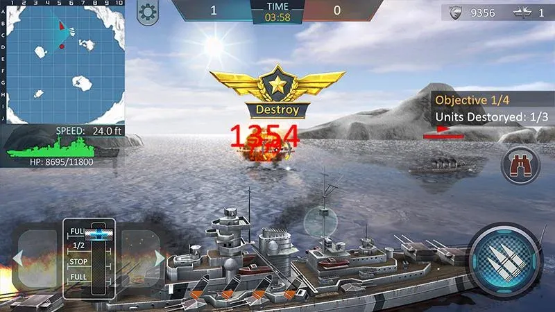 Warship Attack 3D МОД/Взлом [Все открыто, Дополнительные деньги и Меню MOD] Screenshot 4