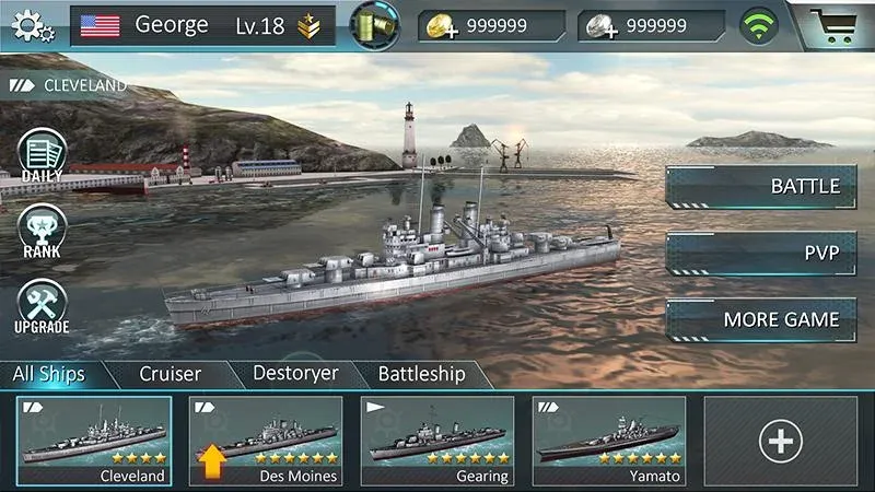 Warship Attack 3D МОД/Взлом [Все открыто, Дополнительные деньги и Меню MOD] Screenshot 5