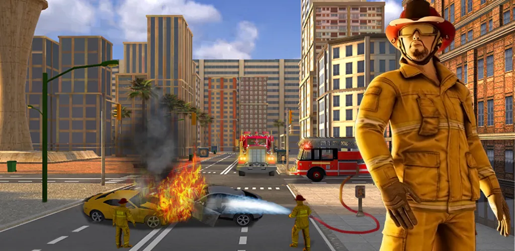 Real Firefighter 3D Simulator (Реальный Пожарник 3D Симулятор) МОД/Взлом [Много денег, Монет и Все открыто] Screenshot 2