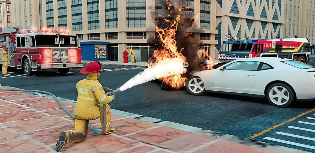 Real Firefighter 3D Simulator (Реальный Пожарник 3D Симулятор) МОД/Взлом [Много денег, Монет и Все открыто] Screenshot 5