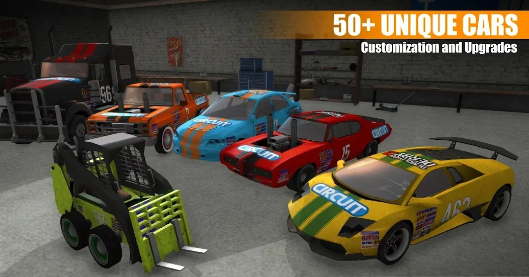 Demolition Derby 2 (Демолиция Дерби 2) МОД/Взлом [Меню, Бесконечные монеты и Открытые уровни] Screenshot 3