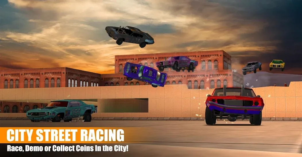 Demolition Derby 2 (Демолиция Дерби 2) МОД/Взлом [Меню, Бесконечные монеты и Открытые уровни] Screenshot 4