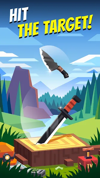 Flippy Knife: 3D flipping game (Флиппи Найф) МОД/Взлом [Меню, Бесконечные монеты и Открытые уровни] Screenshot 1