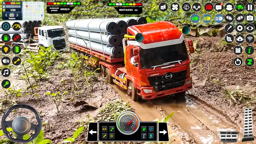 Mud Truck Runner Simulator 3D МОД/Взлом [Бесконечные деньги, Монеты и Мега MOD] Screenshot 2