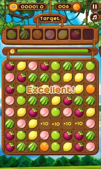 Fruit Break (Фруит Брейк) МОД/Взлом [Меню, Бесконечные монеты и Открытые уровни] Screenshot 1