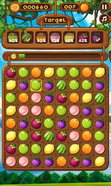 Fruit Break (Фруит Брейк) МОД/Взлом [Меню, Бесконечные монеты и Открытые уровни] Screenshot 4