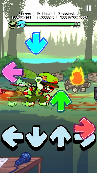 Flippy Flippin Out V1 Mod (ФНФ Флиппи Флиппинг Аут 1 Мод) МОД/Взлом [Много монет, Открытые уровни и Мега MOD] Screenshot 1