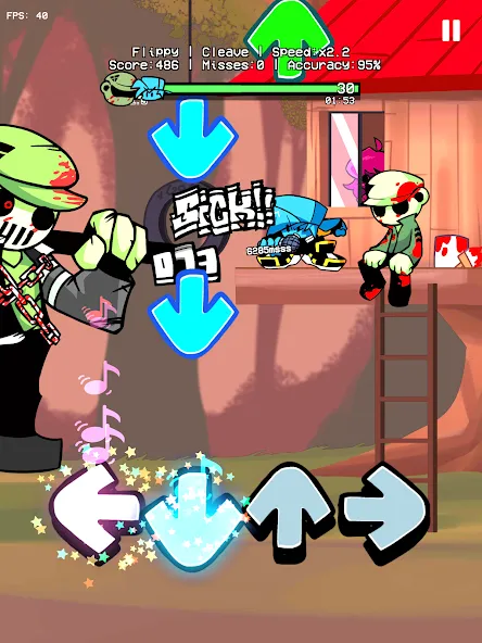 Flippy Flippin Out V1 Mod (ФНФ Флиппи Флиппинг Аут 1 Мод) МОД/Взлом [Много монет, Открытые уровни и Мега MOD] Screenshot 5