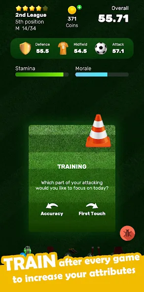 Football Career Soccer Legend МОД/Взлом [Бесконечные деньги, Монеты и Мега MOD] Screenshot 2