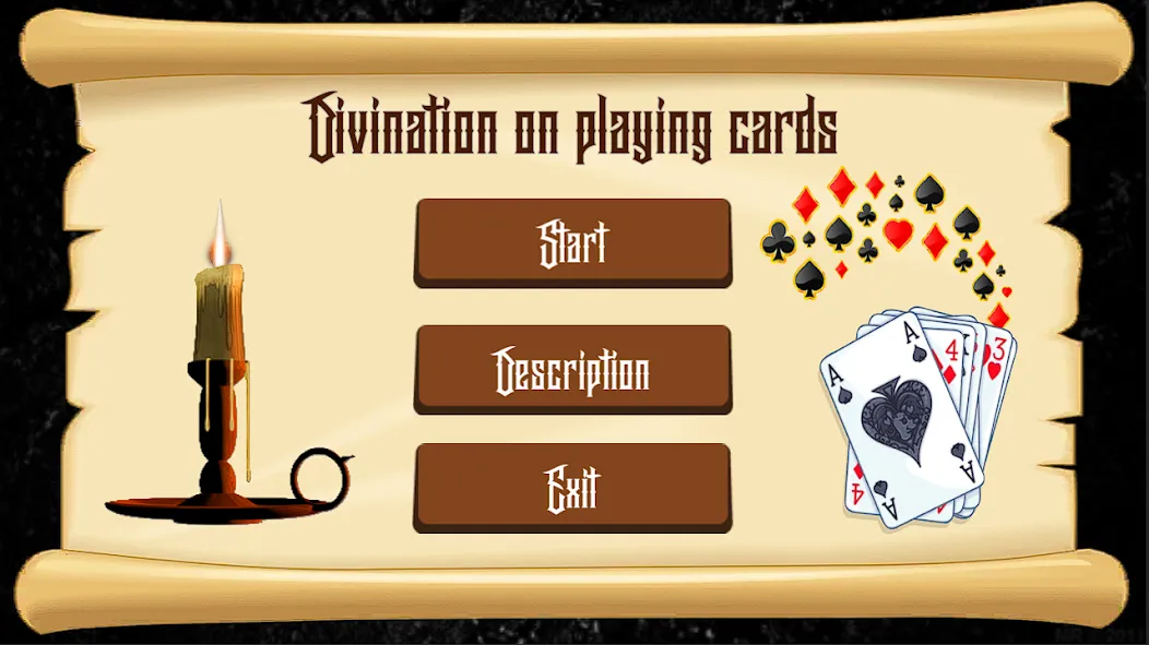 Divination on Playing Cards МОД/Взлом [Много монет, Открытые уровни и Мега MOD] Screenshot 1
