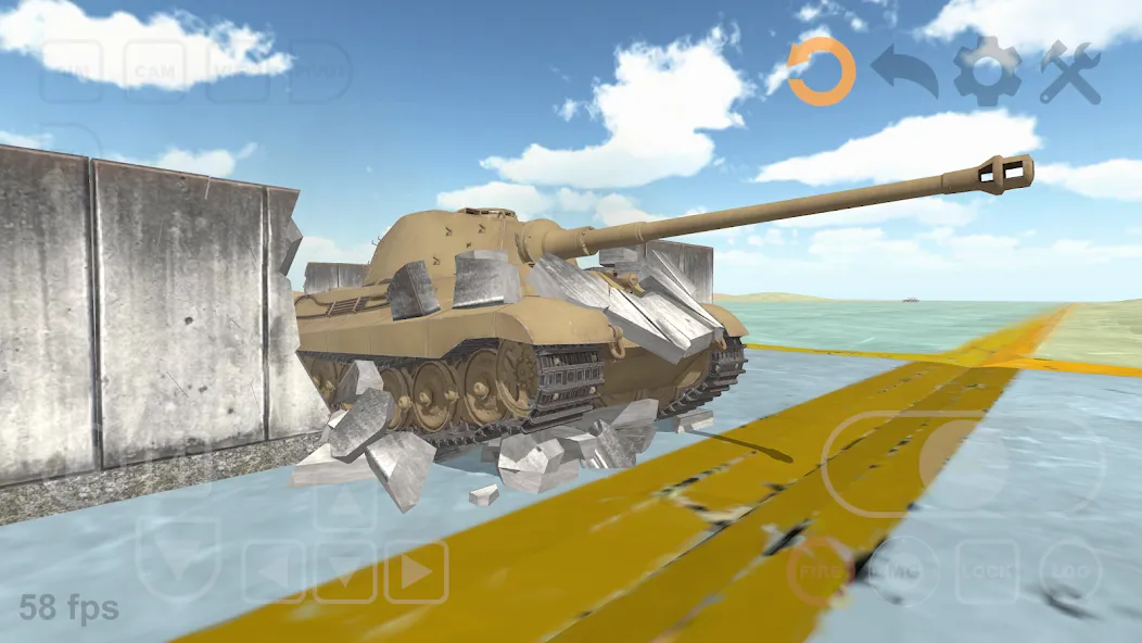 Tank Physics Mobile Vol.3 МОД/Взлом [Много денег, Монет и Все открыто] Screenshot 1