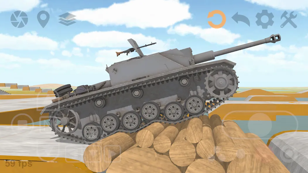 Tank Physics Mobile Vol.3 МОД/Взлом [Много денег, Монет и Все открыто] Screenshot 3