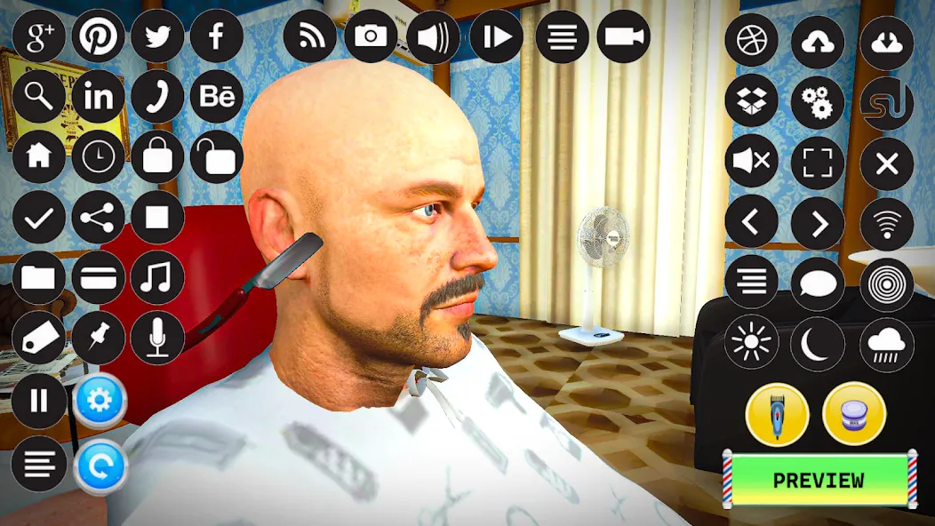 Barber Shop Hair Cut Sim Games (Барбершоп игры на подстригание волос) МОД/Взлом [Много денег, Монет и Все открыто] Screenshot 5