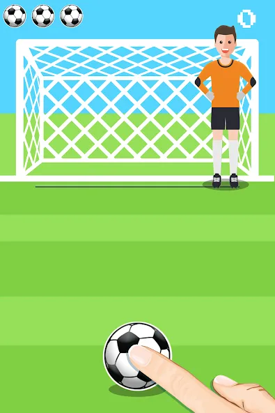 Penalty Shootout Game Offline (Пенальти игра без подключения к интернету) МОД/Взлом [Меню, Бесконечные монеты и Открытые уровни] Screenshot 1