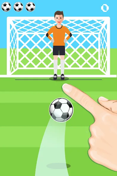 Penalty Shootout Game Offline (Пенальти игра без подключения к интернету) МОД/Взлом [Меню, Бесконечные монеты и Открытые уровни] Screenshot 2