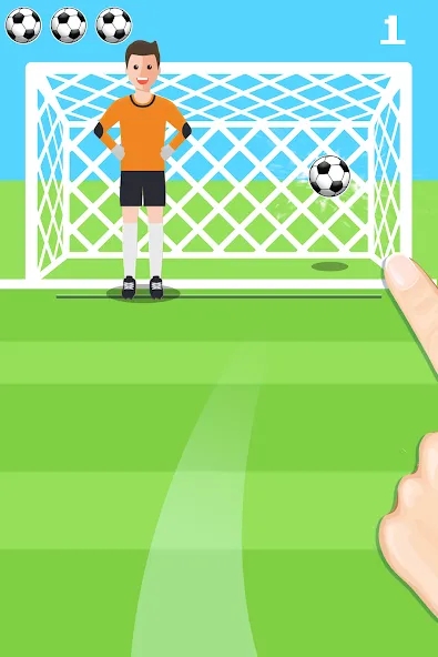 Penalty Shootout Game Offline (Пенальти игра без подключения к интернету) МОД/Взлом [Меню, Бесконечные монеты и Открытые уровни] Screenshot 3