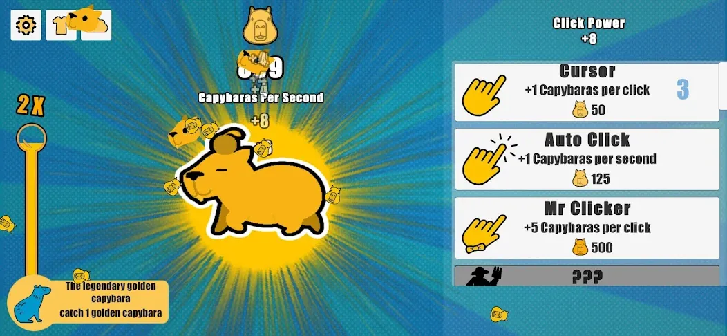 Capybara Clicker (Капибара Кликер) МОД/Взлом [Бесконечные деньги, Монеты и Мега MOD] Screenshot 2