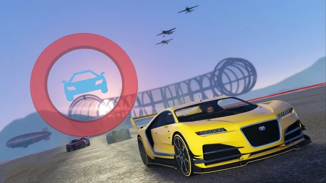 Mega Ramp Car Offline Games МОД/Взлом [Все открыто, Дополнительные деньги и Меню MOD] Screenshot 1