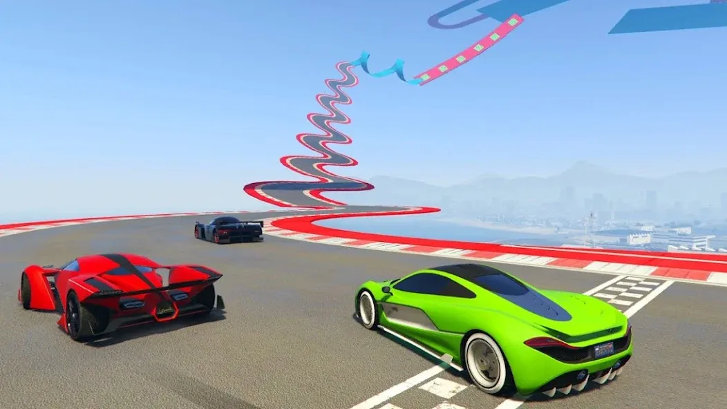 Mega Ramp Car Offline Games МОД/Взлом [Все открыто, Дополнительные деньги и Меню MOD] Screenshot 3