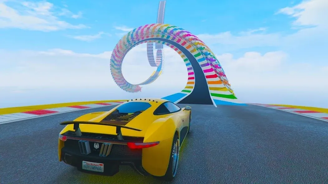 Mega Ramp Car Offline Games МОД/Взлом [Все открыто, Дополнительные деньги и Меню MOD] Screenshot 4