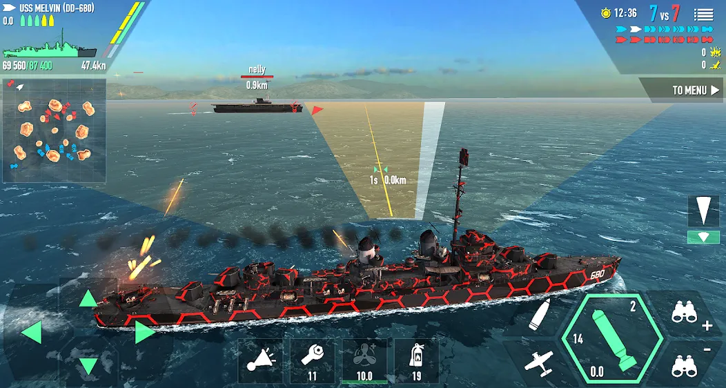 Battle of Warships: Online (Баттл оф Уоршипс) МОД/Взлом [Много денег, Монет и Все открыто] Screenshot 2