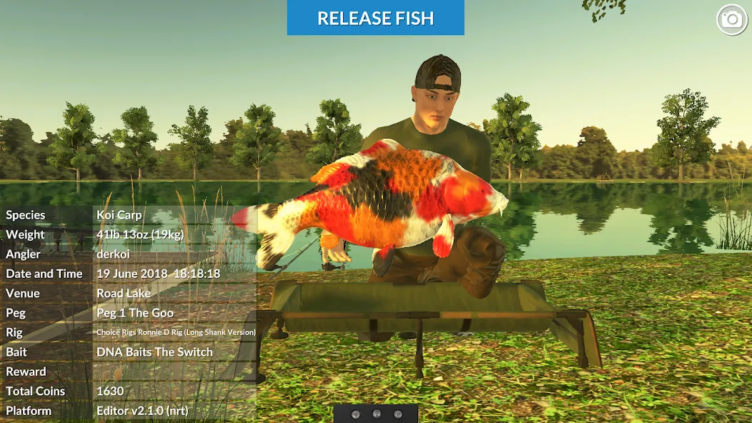 Carp Fishing Simulator (Карп Фишинг Симулятор) МОД/Взлом [Много монет, Открытые уровни и Мега MOD] Screenshot 1