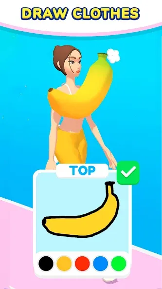 Draw Dress! МОД/Взлом [Все открыто, Дополнительные деньги и Меню MOD] Screenshot 5