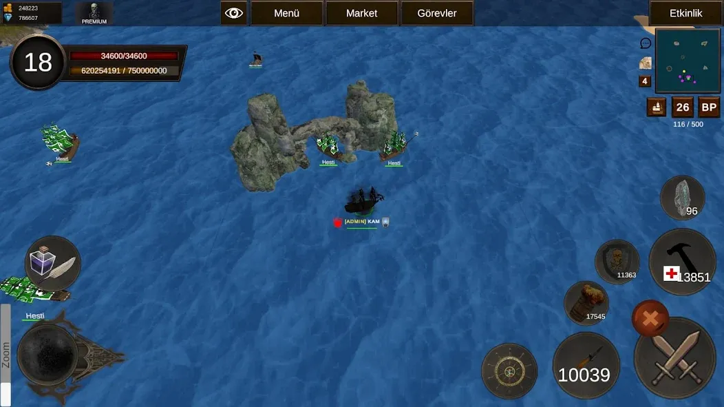 Naval Battle Online (Навальное Сражение Онлайн) МОД/Взлом [Меню, Бесконечные монеты и Открытые уровни] Screenshot 1