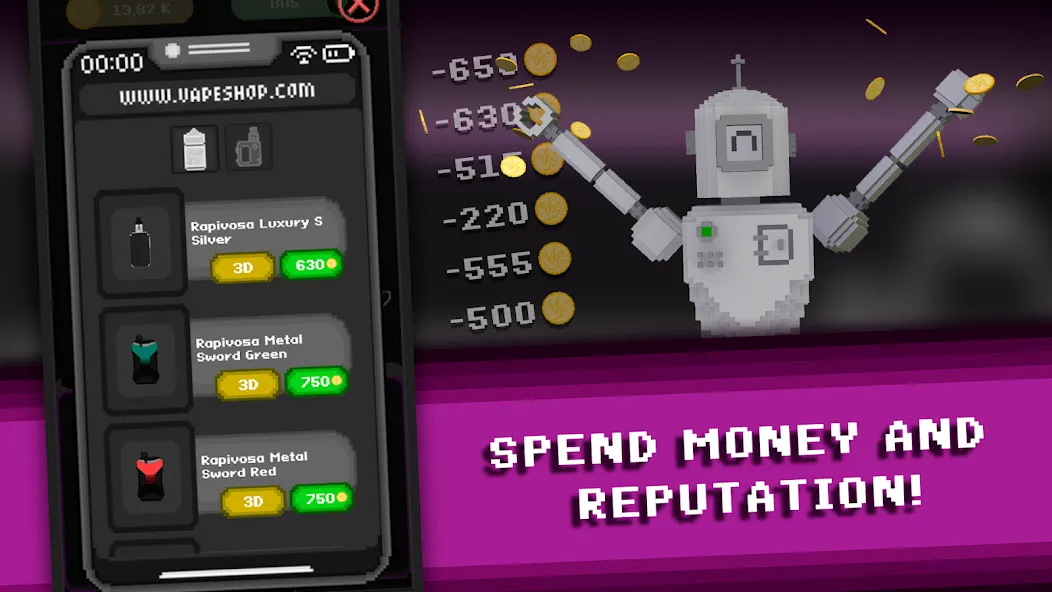 Vape Boss: Shop Simulator 3D МОД/Взлом [Много денег, Монет и Все открыто] Screenshot 3