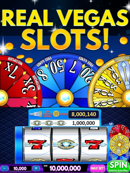 Spin Vegas Slots: Slot Games (Спин Вегас слоты) МОД/Взлом [Меню, Бесконечные монеты и Открытые уровни] Screenshot 4