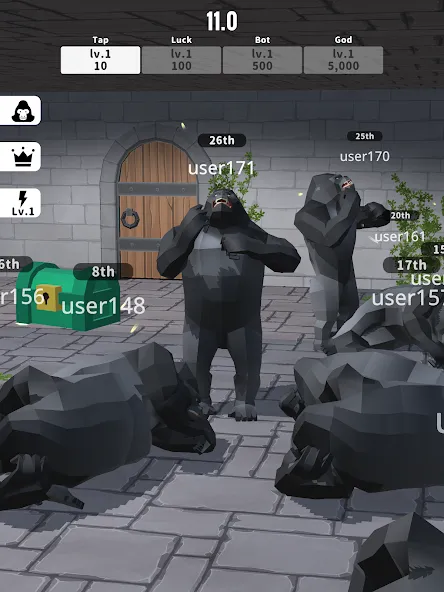 Gorilla Clicker (Горилла кликер) МОД/Взлом [Много денег, Монет и Все открыто] Screenshot 5