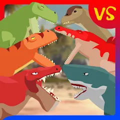 Скачать T-Rex Fights Dinosaurs Взлом на много денег и кристаллов на Андроид бесплатно
