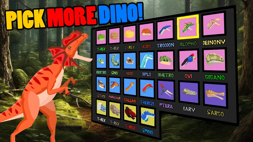 T-Rex Fights More Dinosaurs МОД/Взлом [Много денег, Монет и Все открыто] Screenshot 2