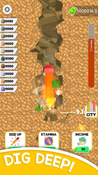 Pen Dig (Пен Диг) МОД/Взлом [Деньги, Монеты и Меню MOD] Screenshot 2