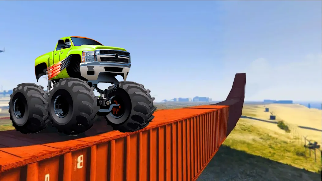 Monster Truck Car Game 3d (Монстр Трак Стант) МОД/Взлом [Меню, Бесконечные монеты и Открытые уровни] Screenshot 3