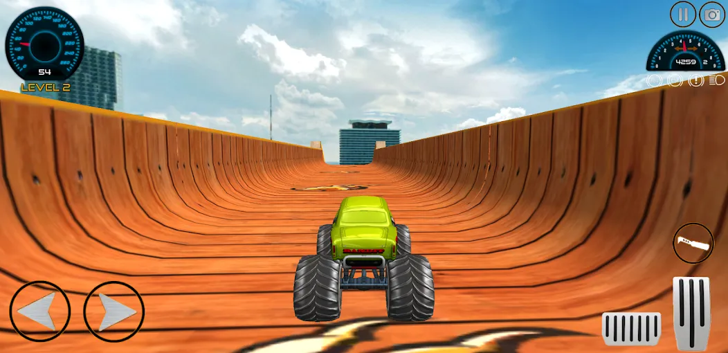 Monster Truck Car Game 3d (Монстр Трак Стант) МОД/Взлом [Меню, Бесконечные монеты и Открытые уровни] Screenshot 5